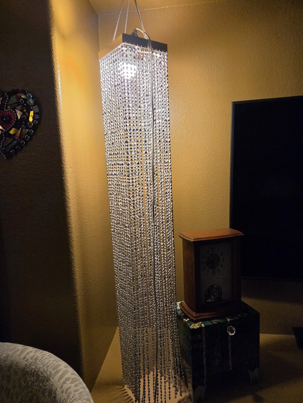 Tall Crystal Bead Looking Light